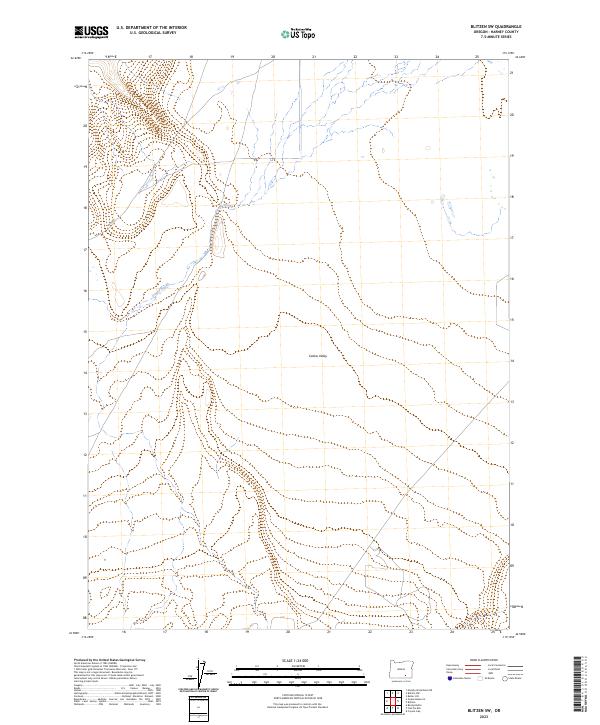 Blitzen SW topographic map thumbnail