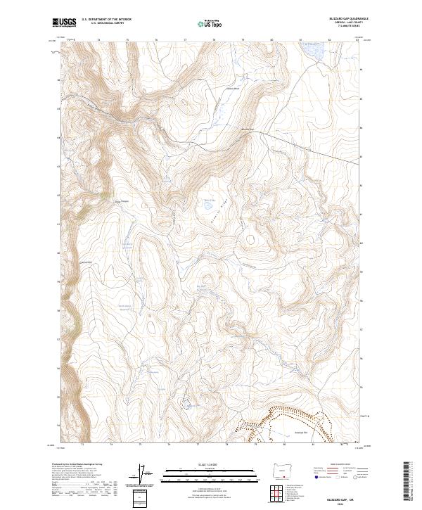 Blizzard Gap topographic map thumbnail