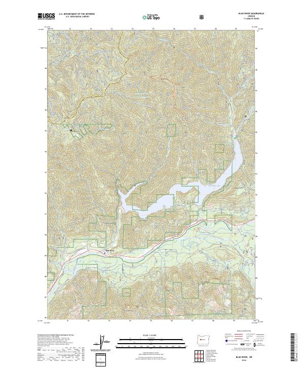Blue River topographic map thumbnail