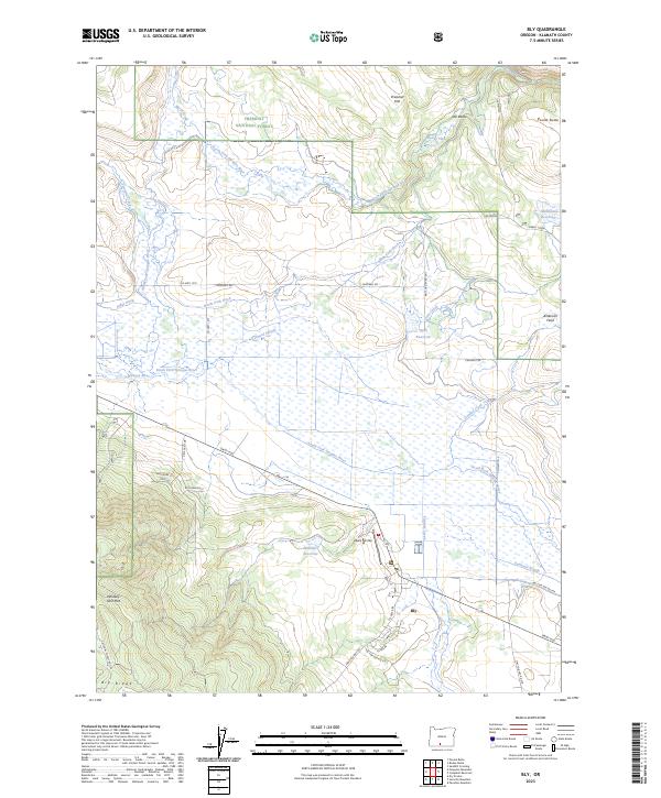 Bly topographic map thumbnail
