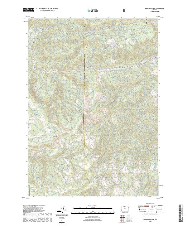Bone Mountain topographic map thumbnail