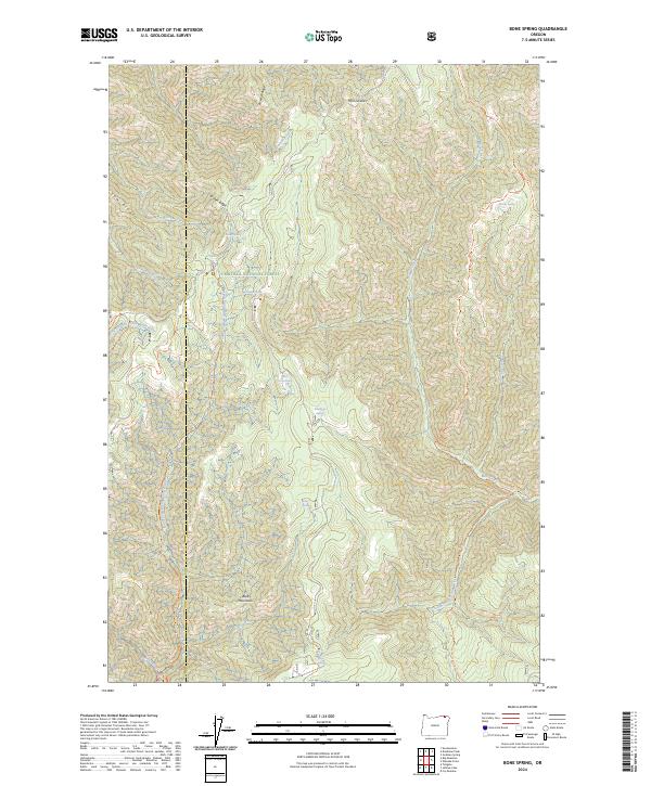 Bone Spring topographic map thumbnail