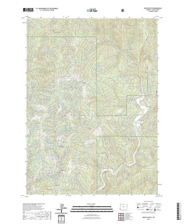 Bosley Butte topographic map thumbnail