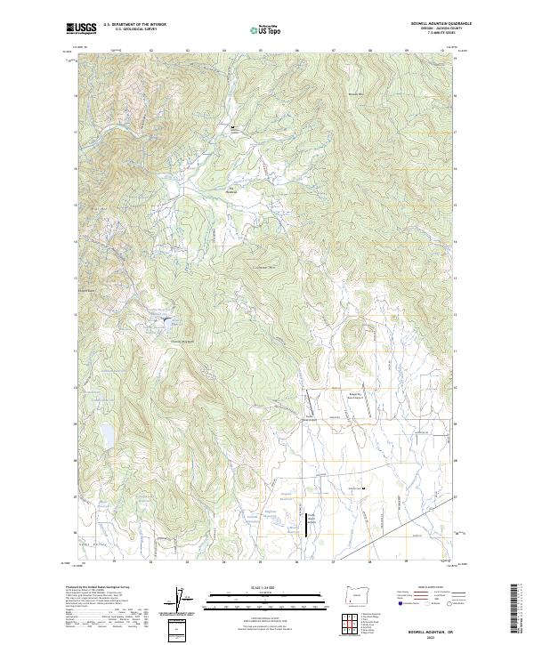 Boswell Mountain topographic map thumbnail