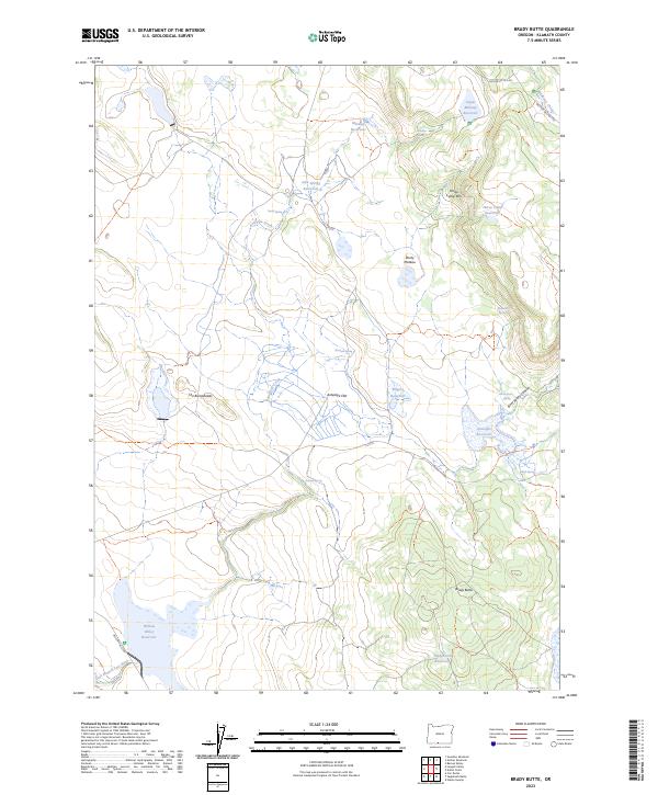 Brady Butte topographic map thumbnail