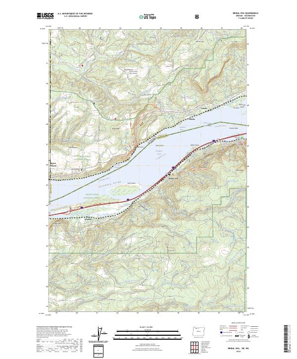 Bridal Veil topographic map thumbnail