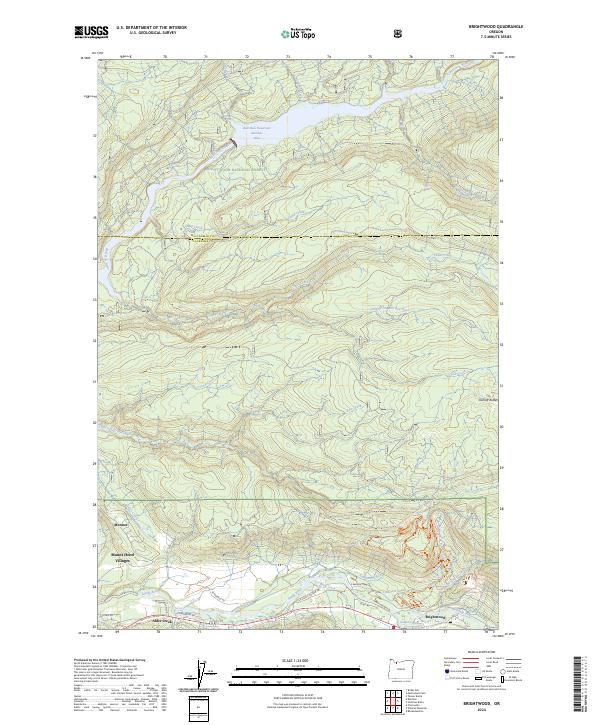 Brightwood topographic map thumbnail