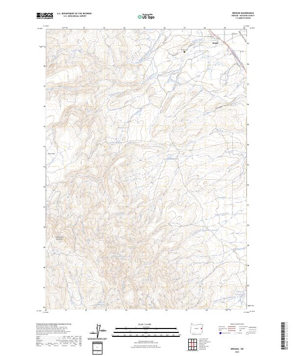 Brogan topographic map thumbnail