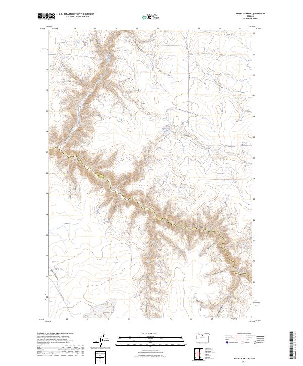 Bronx Canyon topographic map thumbnail