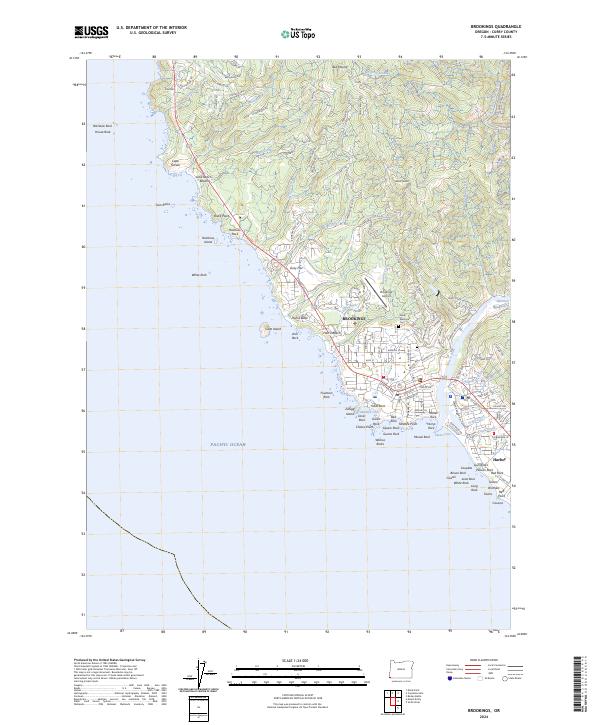 Brookings topographic map thumbnail