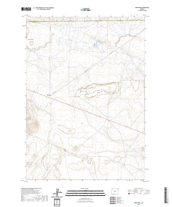 Brothers topographic map thumbnail