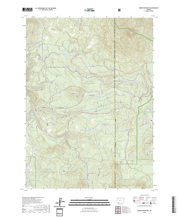 Brown Mountain topographic map thumbnail