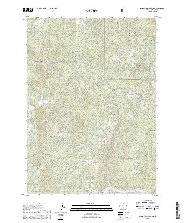Brushy Bald Mountain 2023 topographic map thumbnail