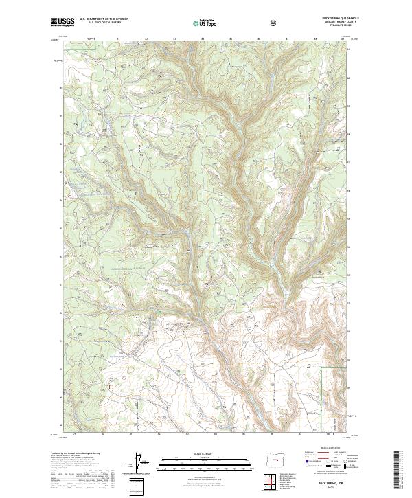 Buck Spring topographic map thumbnail