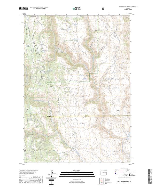Buck Trough Spring topographic map thumbnail