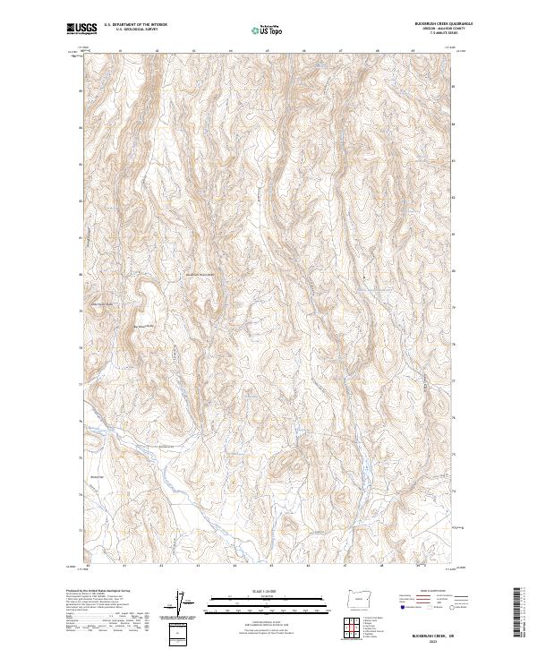 Buckbrush Creek topographic map thumbnail