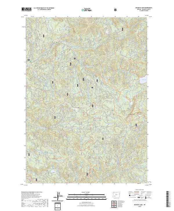 Buckeye Lake topographic map thumbnail