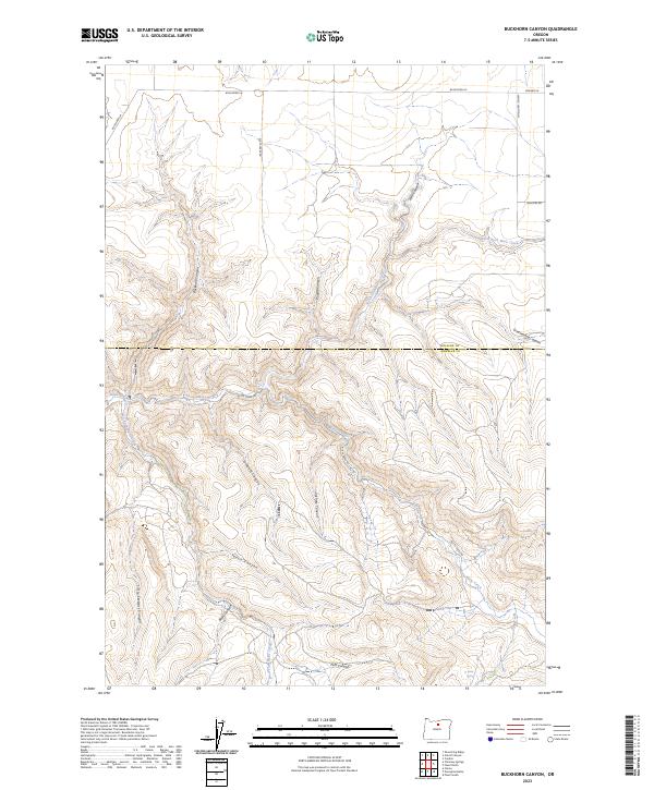 Buckhorn Canyon topographic map thumbnail