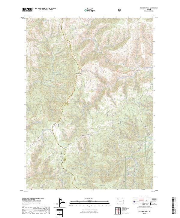 Buckskin Peak topographic map thumbnail