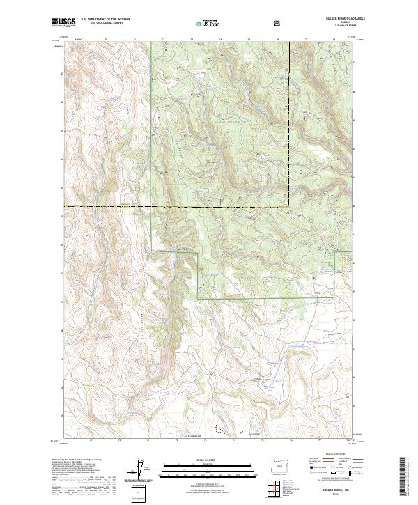 Bulger Ridge topographic map thumbnail