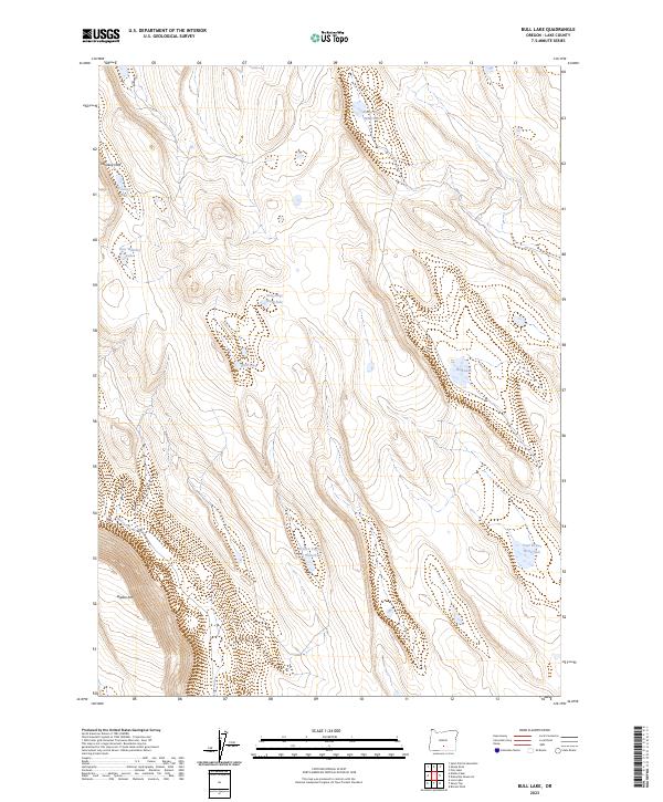 Bull Lake topographic map thumbnail