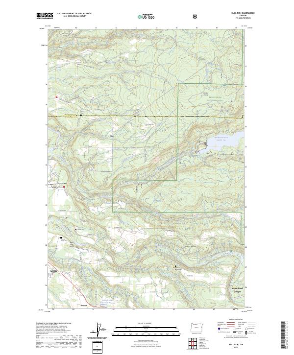 Bull Run topographic map thumbnail