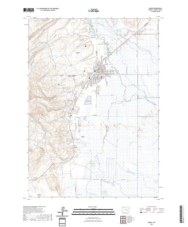 Burns topographic map thumbnail