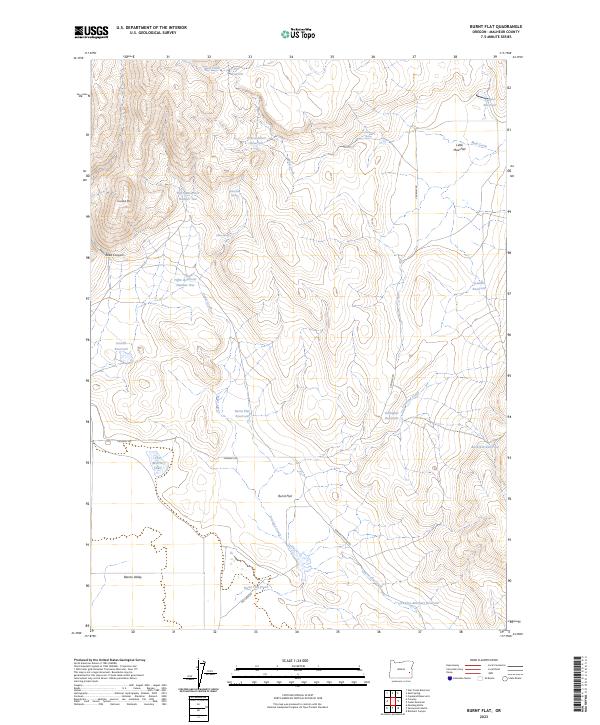 Burnt Flat topographic map thumbnail