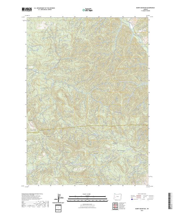 Burnt Mountain topographic map thumbnail
