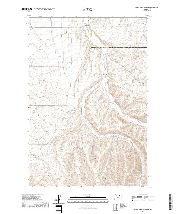 Butter Creek Junction topographic map thumbnail