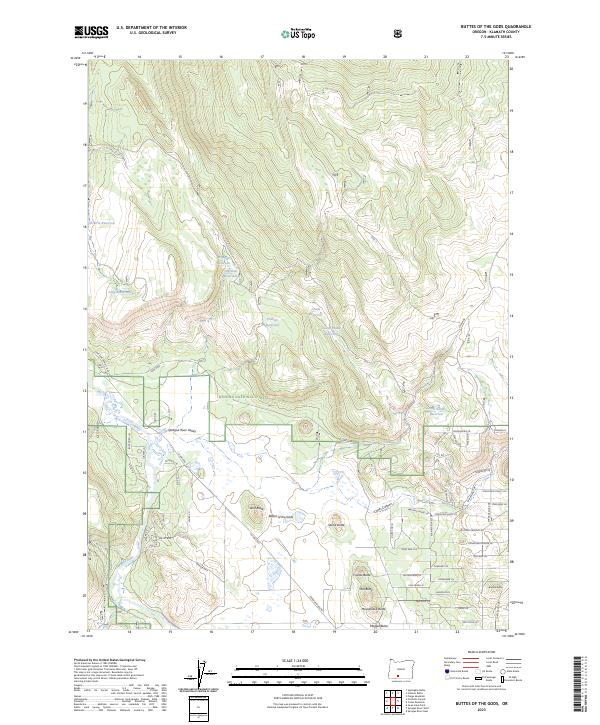 Buttes of the Gods topographic map thumbnail