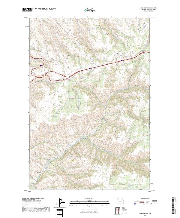 Cabbage Hill topographic map thumbnail