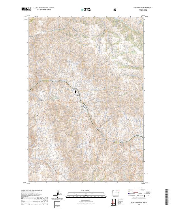 Cactus Mountain topographic map thumbnail