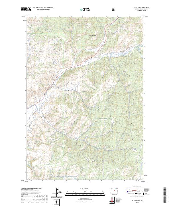 Cadle Butte topographic map thumbnail
