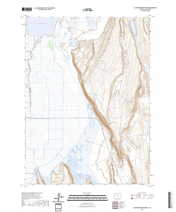 Calderwood Reservoir topographic map thumbnail