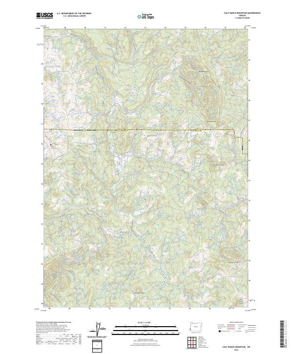 Calf Ranch Mountain topographic map thumbnail