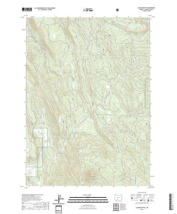 Calimus Butte topographic map thumbnail