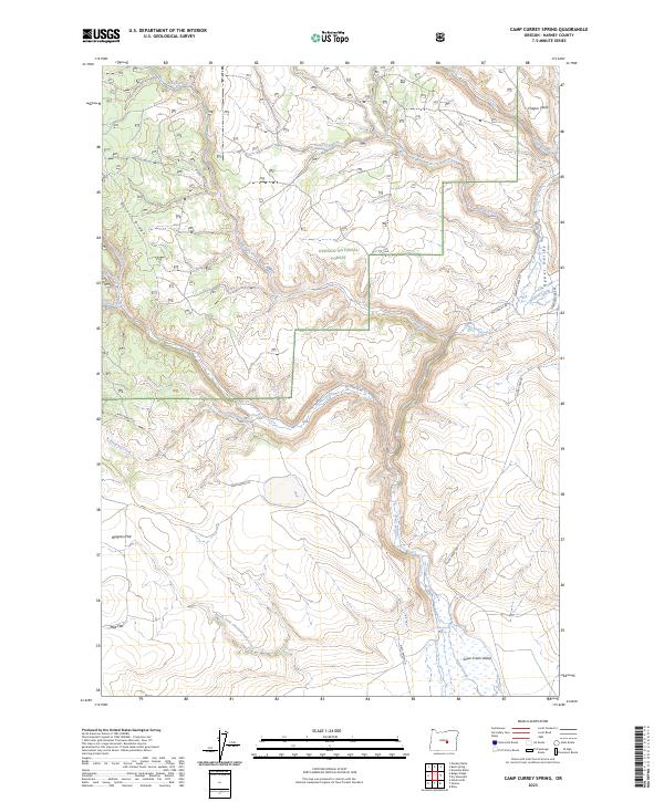 Camp Currey Spring topographic map thumbnail