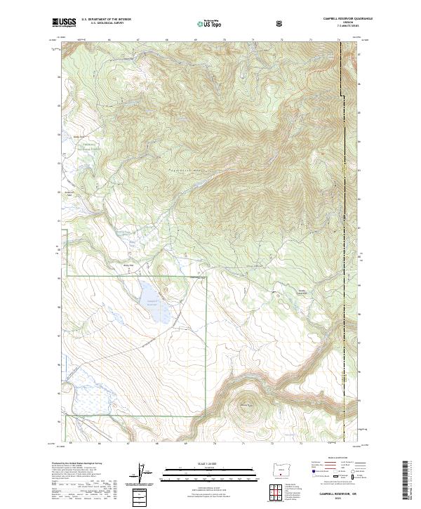 Campbell Reservoir topographic map thumbnail