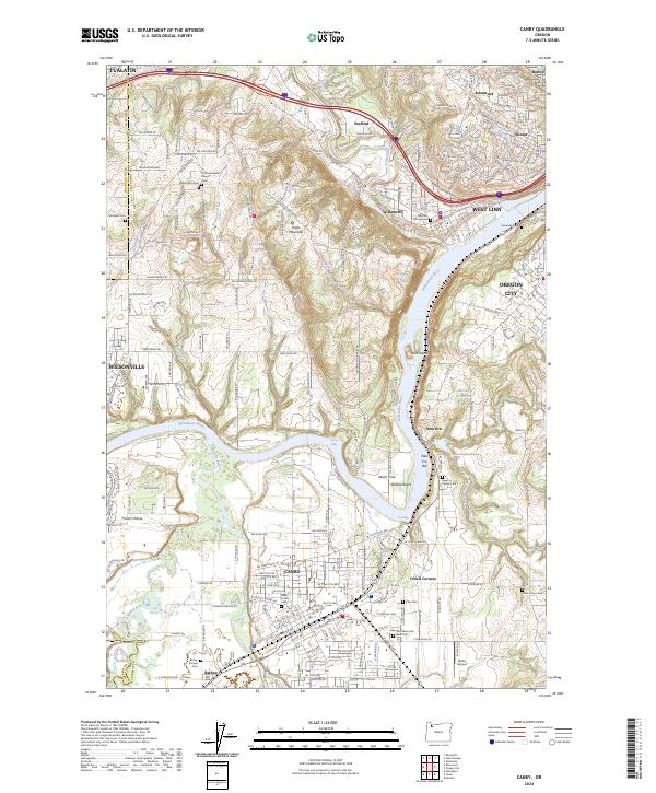 Canby topographic map thumbnail