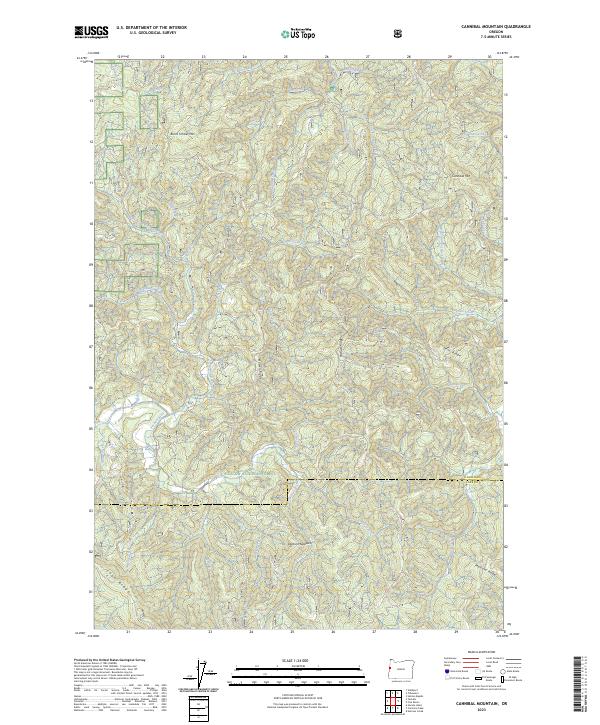 Cannibal Mountain topographic map thumbnail