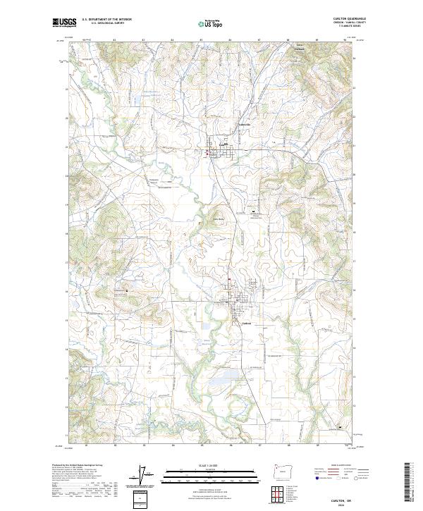 Carlton topographic map thumbnail