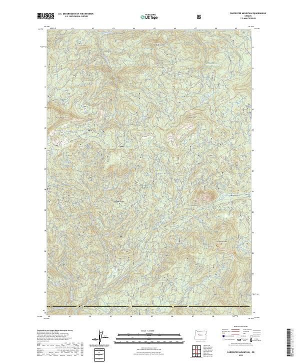 Carpenter Mountain topographic map thumbnail