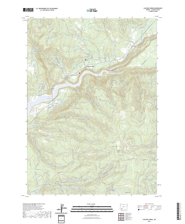 Cascade Gorge topographic map thumbnail