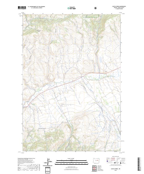 Castle Creek topographic map thumbnail