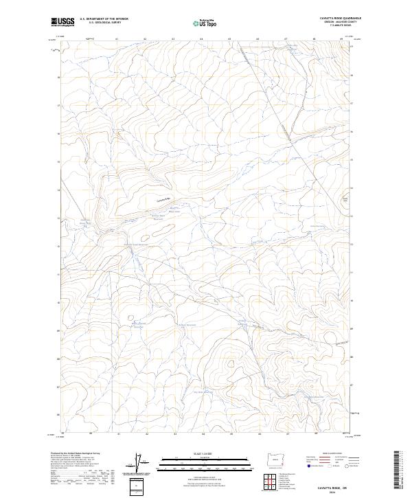 Caviatta Ridge topographic map thumbnail