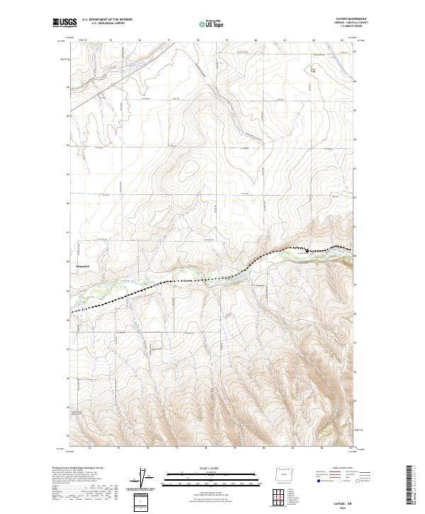 Cayuse topographic map thumbnail