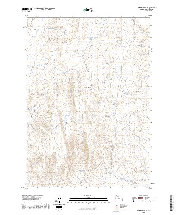 Cedar Mountain topographic map thumbnail
