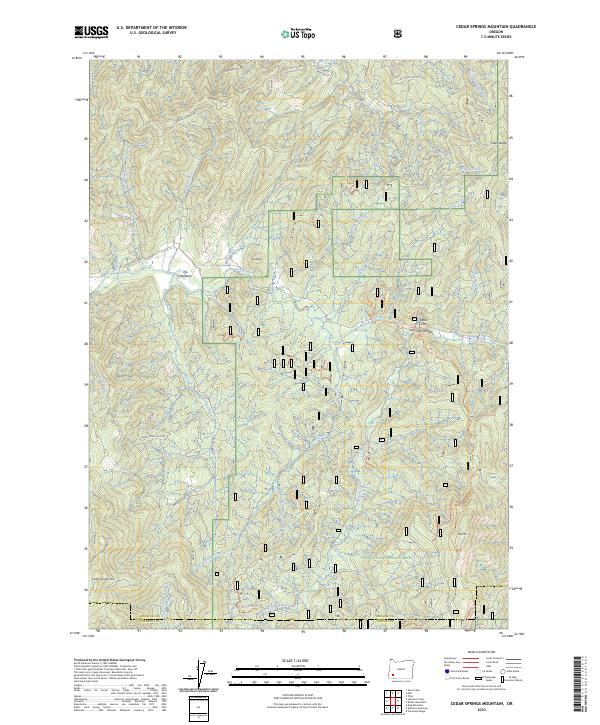 Cedar Springs Mountain topographic map thumbnail