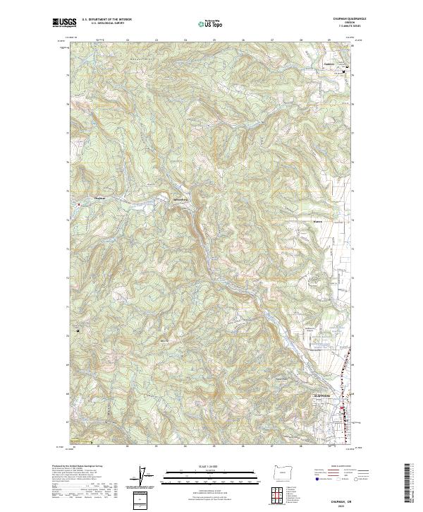Chapman topographic map thumbnail